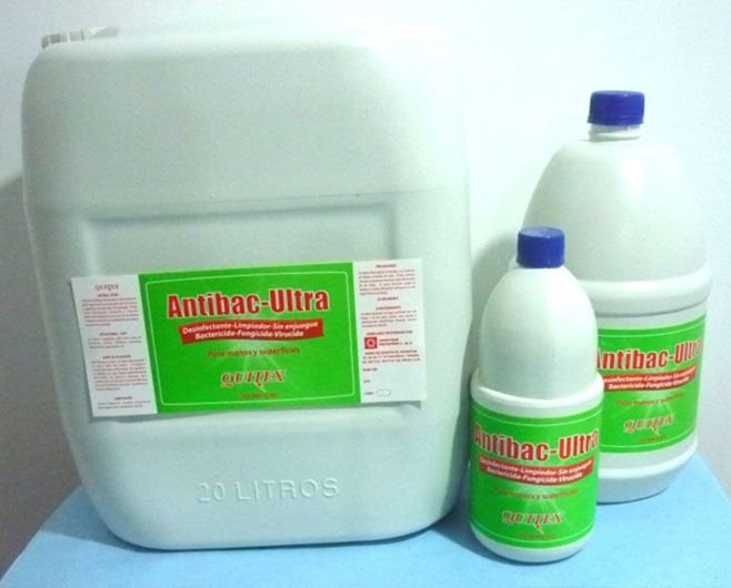 ANTIBAC ULTRA DESINFECTANTE DE MANOS Y SUPERFICES NO REQUIERE ENJUAGUE